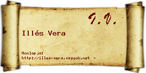 Illés Vera névjegykártya